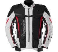 Furygan Montroc 3in1+ Kevlar Primaloft Chaqueta textil de moto, Negro/Blanco/Rojo, Talla M