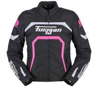 Furygan Mystic EVO Equipamiento Deportivo para Fans, Mujeres, Noir-Blanc-Rose (Multicolor), 2XL