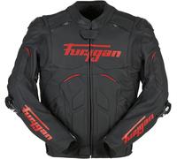 Furygan Raptor Evo 2 Chaqueta de cuero de la motocicleta, negro-rojo, tamaño M para Hombres