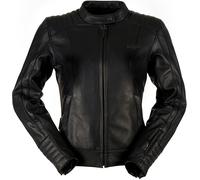Furygan Shana Chaqueta de cuero para motocicleta, negro, Talla XL