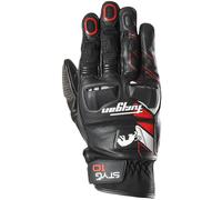 Furygan Styg 10 Guantes de moto, negro-blanco-rojo, tamaño L para Hombres