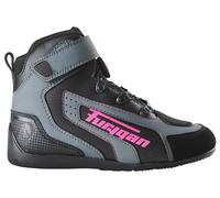 Furygan V4 Easy D3O Vented Zapatos de moto para mujer, negro-gris-rosa, tamaño 41