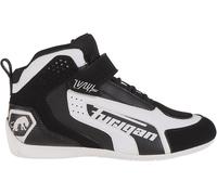 Furygan V4 Vented Zapatos de motocicleta, Negro/Blanco, Talla 43