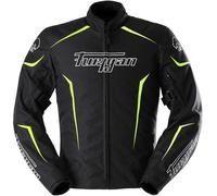 Furygan Yori Chaqueta textil impermeable para motocicletas, negro-blanco-amarillo, tamaño L para Hombres
