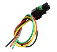 FUSCH Conector de arnés de cableado eléctrico de 4 vías para caravana, arnés precableado de 4 pines con conexión macho compatible con vehículos recreativos Kwikee de 5ª rueda, remolques de viaje y