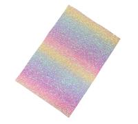 Fuse Bead Iron Mat | Reusable Rainbow Gradient PadCraft Supplies,Rainbow Glitter Iron-On Sheet for Office Home Transfer Workbench Classroom Kids Adults