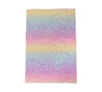 Fuse Bead Ironing Mat - Reusable Heat Resistant Pad | Rainbow Glitter Iron On Sheet For Craft DIY | Non Stick Bead Melting Mat For Home Crafting