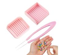 Fuse Bead Tray - Organizador apilable para manualidades, de almacenamiento de clasificación, diseño de múltiples rejillas de fácil acceso para aficionados, lugar de trabajo, suministros