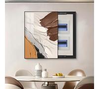 Fuse Box Cover Cabinet, Electrical Panel Cover, Hide Electrical Panel Decoration Wall Mounted, Various Styles Available, for Living Room Office(Black5,35 * 45cm/13.8 * 17.7in)