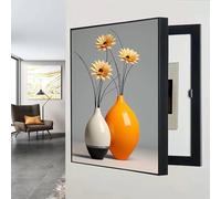 Fuse Box Cover, Electric Meter Box Decorative Painting Decoration Creative Hanging Picture Wall Mounted Fuse Box Cover Cabinet Decoration(Size:35x45cm,Color:H)(E,40x50cm)