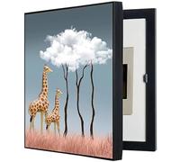 Fuse Box Cover, Meter Box Decorative Painting Wall Mounted Electrical Panel Cover Multifunctional Removable Electric Meter Cover Box Creative Switch Box(Size:35x45cm,Color:H)(H,50x70cm)