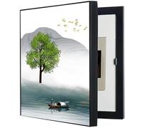 Fuse Box Cover, Meter Box Decorative Painting Wall Mounted Electrical Panel Cover Multifunctional Removable Electric Meter Cover Box Creative Switch Box(Size:35x45cm,Color:H)(F,45x55cm)