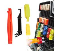 Fuse Puller Tool Set - 4 Sizes Car And Motorcycle Fuses Extractor | Glass Fuse Removal Tool, Insulated No Lipstick PVC Handle | Large Medium Small Mini | Automotriz Fuses Clip Tools