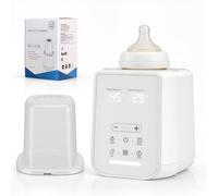Fushabana Calentador de Biberones 10-en-1, Esterilizador y Calentador Eléctrico con Pantalla Táctil y Temporizador 24h, Calienta Leche en 3-7 min, Mantiene Caliente 48h, para Casa y Viaje, Blanco