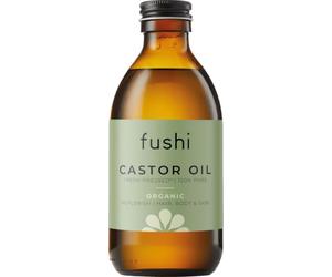 Fushi Organic Castor Oil 250ml - 100% Pure Cold Pressed & Freshly Pressed for Dry Skin & Hair Growth, Eyelashes & Eyebrows, Hexane Free, Natural, Food-Safe (Packaging May Vary)