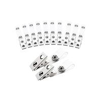 Fushing 150 Piezas Pinzas De La Insignia Del Metal Con Las Correas Claras Del PVC Para Las Tarjetas De La Identificación Y Los Soportes De La Divisa