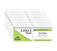 Fushing 50 Piezas Funda de Tarjeta,Estuche Para Tarjetas de Identificación,Soportes para Tarjetas de Horizontal de Plástico Transparente con Cremalleras Impermeables y Resellables (100x85)