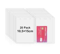 Fushing verticales de PVC para tarjetas de identificación con nombre de tarjetas de identificación para eventos de escuela de negocios (15 x 10.5cm) (20)