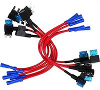 Fusible 10 Uds. Portafusibles de coche tamaño pequeño ACS Add-a-Circuit TAP adaptador con 105A Micro Mini fusible hoja ATM estándar