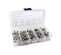 Fusible 100 unids/set 5x20mm Kits surtidos de fusibles tubo vidrio soplado rápido, 0.2A .5A 1A 3A 8A 10A 15A 20A(10kinds Each 10pcs)