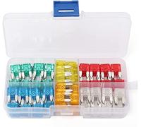 Fusible 120 unids/lote fusible de coche tamaño pequeño Mini juego de surtido de cuchillas estándar Auto camión 5A 10A 15A 20A 25A 30A AMP fusible caja de plástico