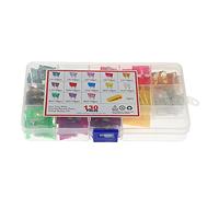 Fusible 130 Unids/caja Kit de fusibles hoja estándar surtidos 1A 2A 3A 4A 5A 7. 10A 15A 20A 25A 30A 35A 40A mediana automática