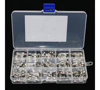 Fusible 150 Unids/caja 5x20mm Kit Surtido de Fusibles de Vidrio de Soplado Rápido 0.1A 0.2A 0.5A 1A 2A 3A 4A 5A 6A 8A 10A 15A 20A 25A 30A Fusible Tube Mix Set