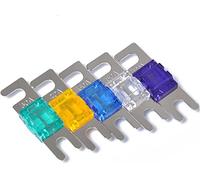 Fusible 5 unids/set 30/40/60/80/100A niquelado coche estéreo Audio 32V AFS Mini ANL fusibles Auto Stud fusibles circuitos fusible de protección
