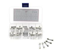 Fusible 50 unids/caja 10 tipos Kit de fusibles cerámicos rápidos 250V 5mm x 20mm 0.25A .5A 1A 2A 3A 8A 10A 15A 20 surtido tubos