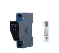 Fusible CC, Un Juego De Soporte 1P, 1000V, PV Solar De Alto Voltaje, 10x38mm, 15A, 20A, 25A, 32A, Protector De Protección Del Sistema Fotovoltaico GpV(15A,BLACK FUSE)