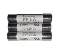 Fusible cerámico de acción rápida, 10 uds/lote F-F8A 600V 7012540 6,3 * 32 mm Fusibles tubulares de acción rápida FF2,5A,15A 4A,3A 8A FF10A FF16A 20A 25A Fusible cerámico (FF8A)(FF16A)