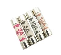 Fusible cerámico de acción rápida, 100PCS/1LOTE Fusible cerámico 6x25MM BS1362 3A 5A 10A 13A(5A)(5A)