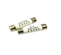 Fusible cerámico de acción rápida, Kit surtido de 10 fusibles cerámicos rápidos 6x25 mm, 250 V, 0,5 A, 1 A, 3 A, 2 A, A, tubo fusible (6 A)(2A)