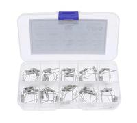Fusible cerámico para red doméstica Kit surtido de 50 tubos de ruptura rápida de 10 valores de 3,6 x 10 mm con pasador, 0,5 A, 1 A, 2 A, 3 A, 3,15 A, 4 A, 5 A, 6,3 A, 8 A, 10 A. Cada 5 unidades.