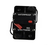 Fusible de disyuntor automotriz de 30300 amperios de 12 V 48 V CC con interruptor de reinicio manual para circuitos auxiliares en camiones, barcos y autocaravanas, diseño impermeable (30 A)