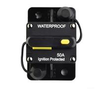 Fusible de disyuntor de 12 V 48 V CC 30 300 amperios con reinicio manual IP67 impermeable para coches, barcos, camiones, RV y circuitos eléctricos auxiliares marinos (50 A)