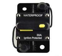 Fusible de disyuntor de 12 V 48 V CC 30 300 amperios con reinicio manual IP67 impermeable para coches, barcos, camiones, RV y circuitos eléctricos auxiliares marinos (30 A)