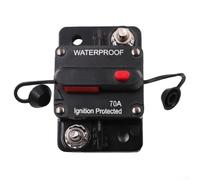 Fusible de disyuntor de coche impermeable de 12 V 48 V CC 30300 Amp con reinicio manual para seguridad del sistema eléctrico auxiliar marino, camión (70 A)