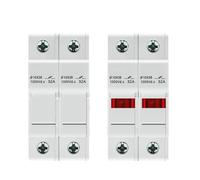 Fusible fotovoltaico solar Un juego de portafusibles CC paralelo 2P 10 * 38mm Protector de protección de fotovoltaico de Base PV 1000V 6A-32A de alto voltaje gpV(20A,EAPV-32-2P)