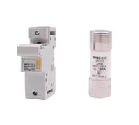 Fusible RO17 de 22 x 58 mm y base NRT28-125, 1P, 2P, 80 A, 100 A, 125 A, fusible cerámico tipo riel RT29 RT29-125(NRT28-125 1P,10pcs)
