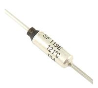 Fusible térmico SF119E 121C, corte TF de 121 grados, 10 A, 250 V, temperatura SF, conectores axiales, 10 unidades