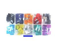 Fusibles 120PCS Fuse Car Kit Surtido Auto Truck Standard Blade Fusible, 2A 3A 5A 7.5 A 10A 15A 20A 25A 30A 35A automotriz