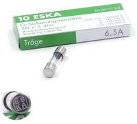 Fusibles cilíndricos de cristal, 6,3 A, 250 V AC, temporizado, 5 x 20 mm, lote de 10