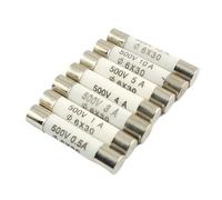 Fusibles eléctricos cerámicos, Fusible cerámico RO58 de 6 x 30 mm, 500 V, 0,5 A-30 A, de acción rápida, BS1362, paquete de 5(5A 500V)
