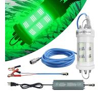 FUSIGO Luz de pesca subacuática 80000/4000 lúmenes, 160/80 W, luz LED verde superbrillante, luz de pesca nocturna, luz de atracción, sumergible, buscador de peces, luz para muelle