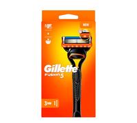 Gillette Fusion5 Maquinilla de Afeitar para Hombre, 1 Maquinilla de Afeitar + 3 Recambios, con Banda de Gel Lubricante para Un Deslizamiento Suave Y Hojas 5 para Un Afeitado Apurado Duradero