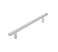 Fusión Comercial Levante Tirador ASA en T Pequeña para Puerta, Tirador para Puerta Corredera de Cocina, Armario o Pasillo, Estilo y Funcionalidad en un Diseño Elegante (6, Blanco Brillo)