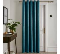 Fusion - Cortina Individual Verde Bosque, 168 x 214 cm, 1 Panel, Cortina con Ojales en Turquesa, Cortina térmica para Dormitorio/Sala de Estar, Cortina y Cortina para Puerta, colección Strata