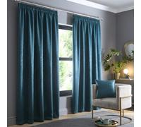 Fusion Cortinas de algodón Verde Bosque de 168 x 229 cm de Largo, 2 Paneles, Cortinas Opacas térmicas Plisadas para Dormitorio, Tratamiento de Ventana Verde insonorizante, Juego de Cortinas Plisadas