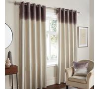 Fusion - Cortinas degradadas de Color marrón Chocolate de 168 x 229 cm de Largo, 2 Paneles, Cortinas Marrones de Dos Tonos, Cortinas con Ojales degradados Marrones, Cortinas Brillantes de Lujo para